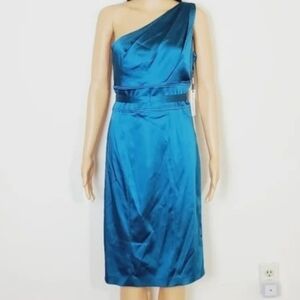 Calvin Klein Teal One Shoulder Dress